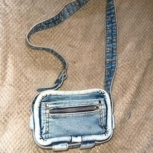 Y2K inspired denim crossbody bag